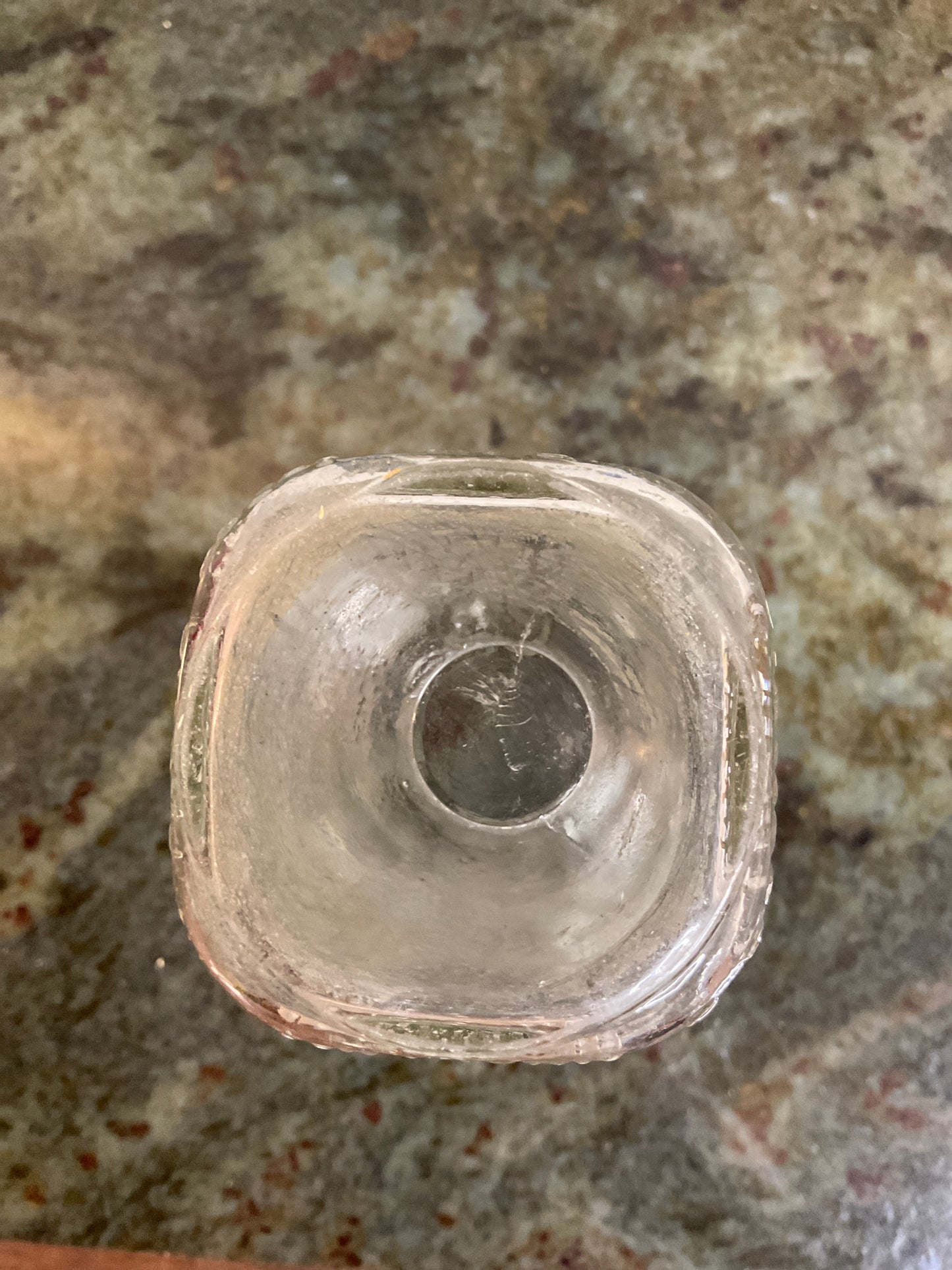 Vintage Half-Pint Clear Glass Milk Bottle