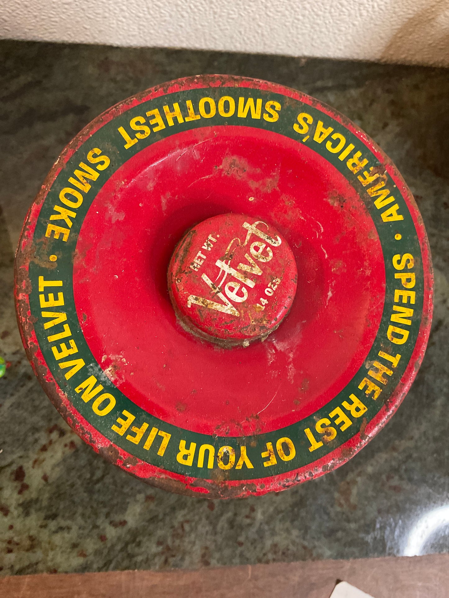 Vintage Velvet Pip & Cigarette Tobacco Tin