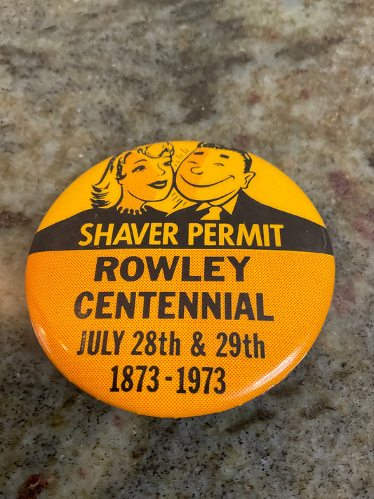 Rowley IA Centennial Shaver Permit Button
