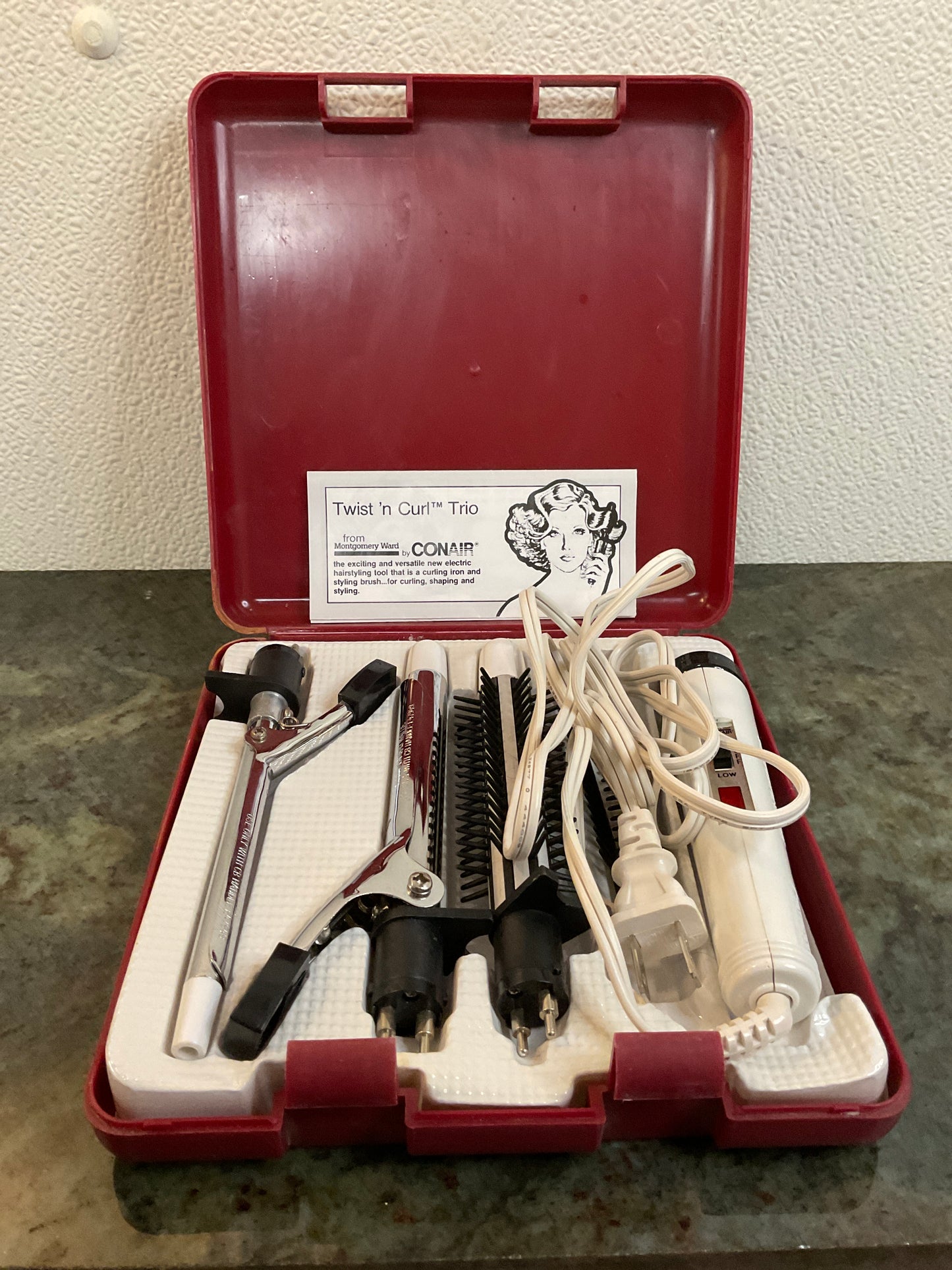Vtg Conair Twist’n Curl Trio Curling Iron