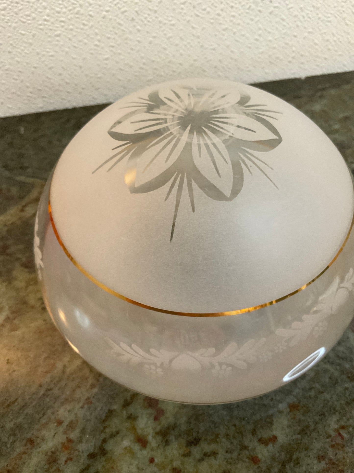 Vintage Glass Light Fixture Globe