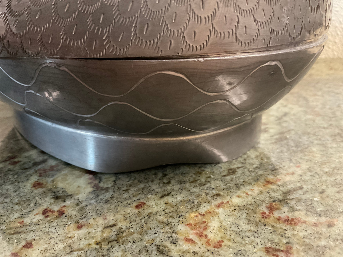 Vintage Pewter Duck Trinket Box