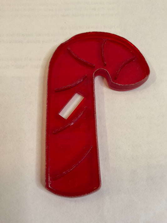 Red Plastic Candy Cane Cookie Cutter