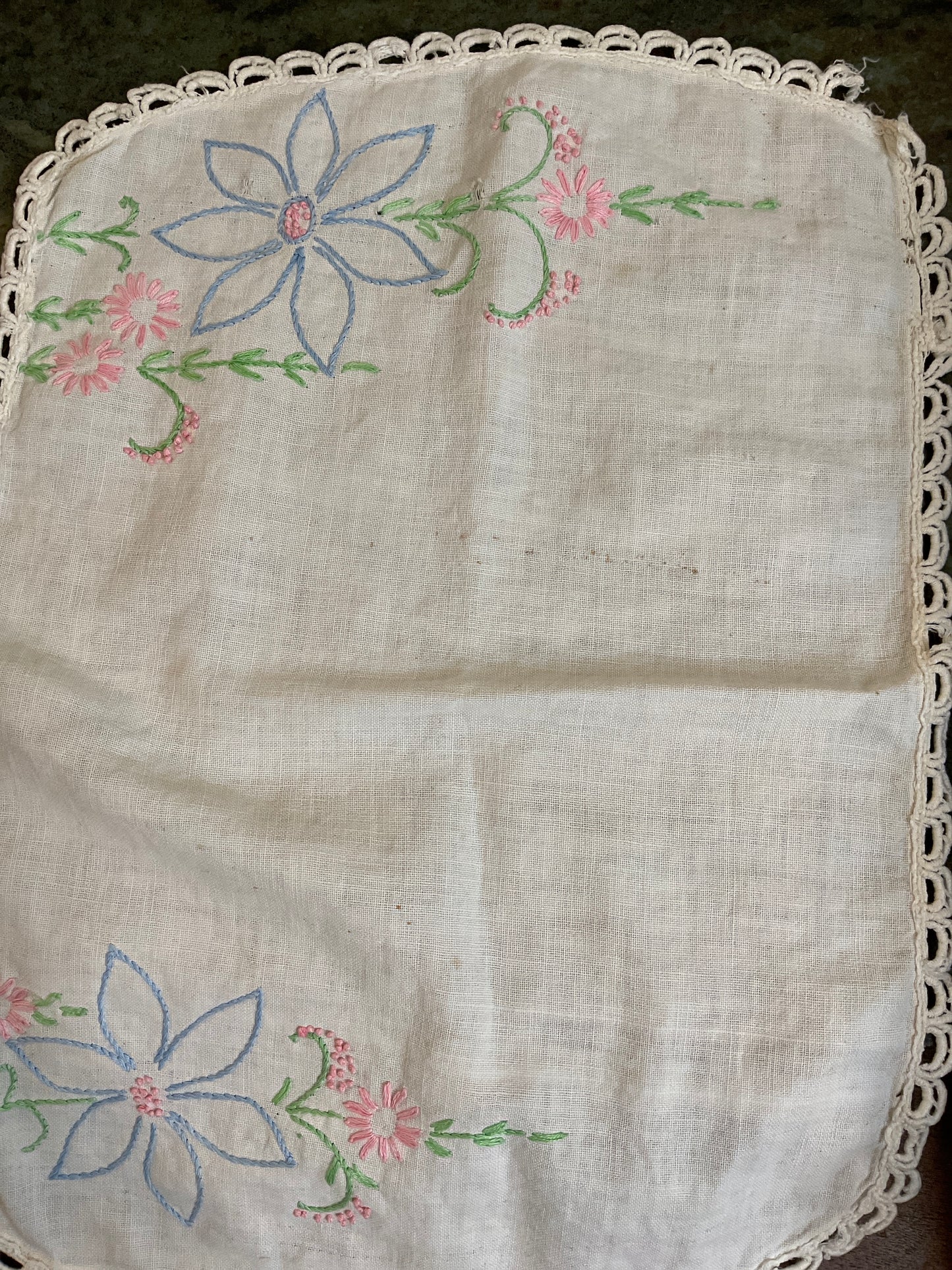 Hand Embroidered Doily
