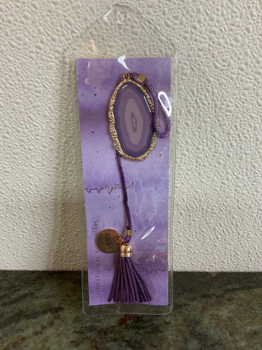 Purple Agate Tassel Bookmark