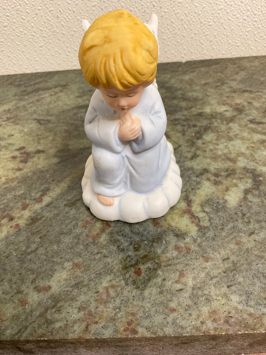Vintage Ceramic Praying Angel Candle Holder