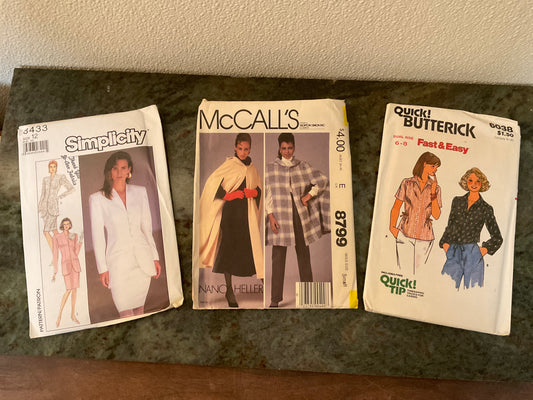 Bundle of 3 Sewing Patterns