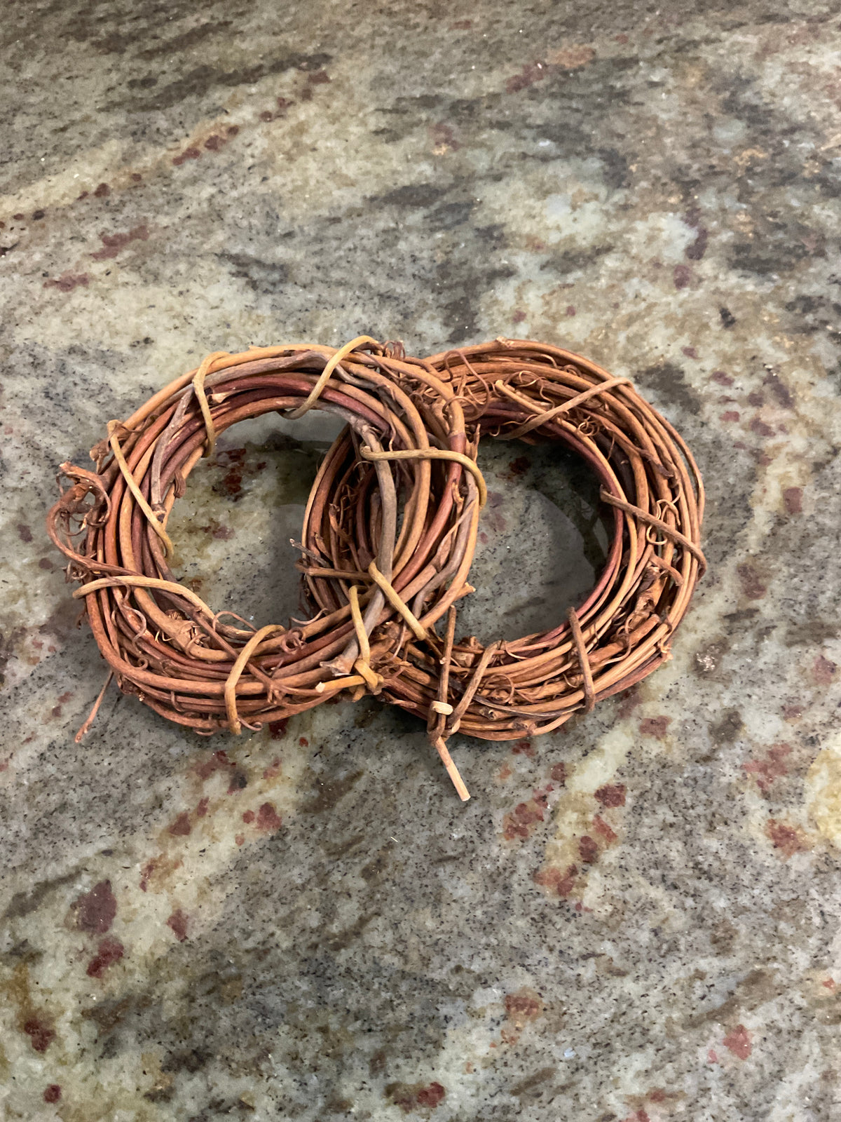 2 Mini Grape Vine Wreaths