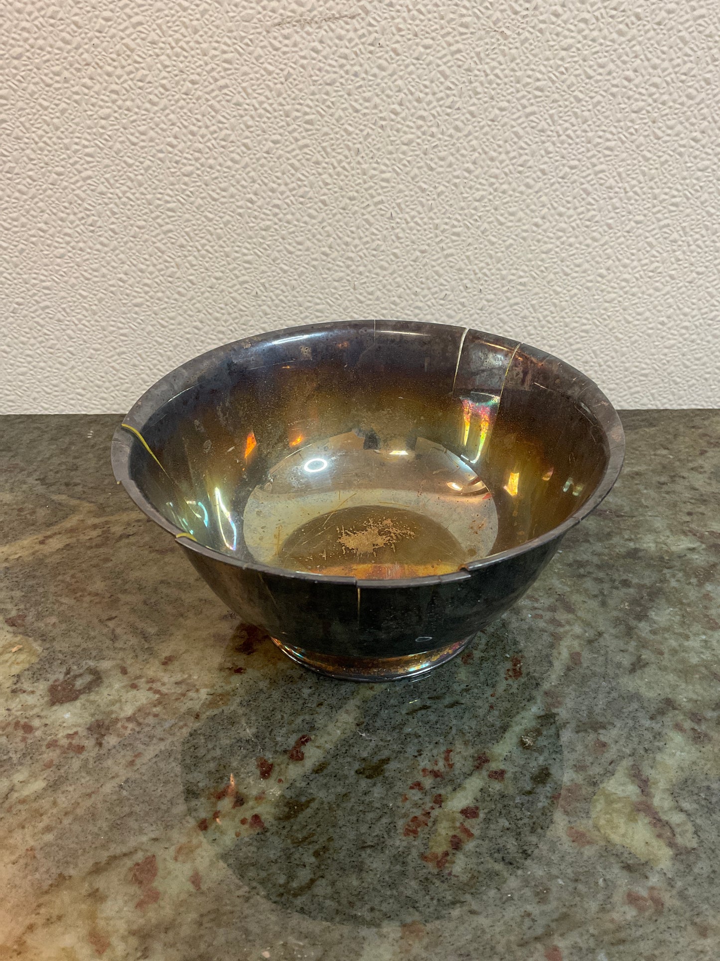 Vintage Reproduction Paul Revere Silver Plate Bowl