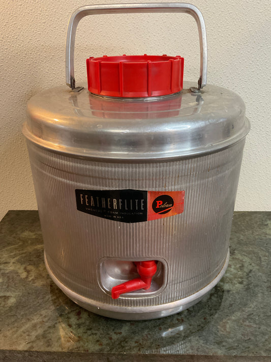 Vintage Featherlite Poloron Vacucel Aluminum Cooler Jug