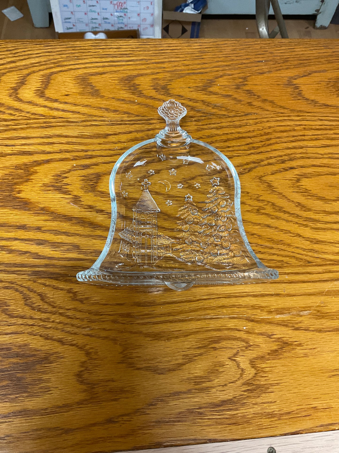 Christmas Crystal Bell Candy Dish