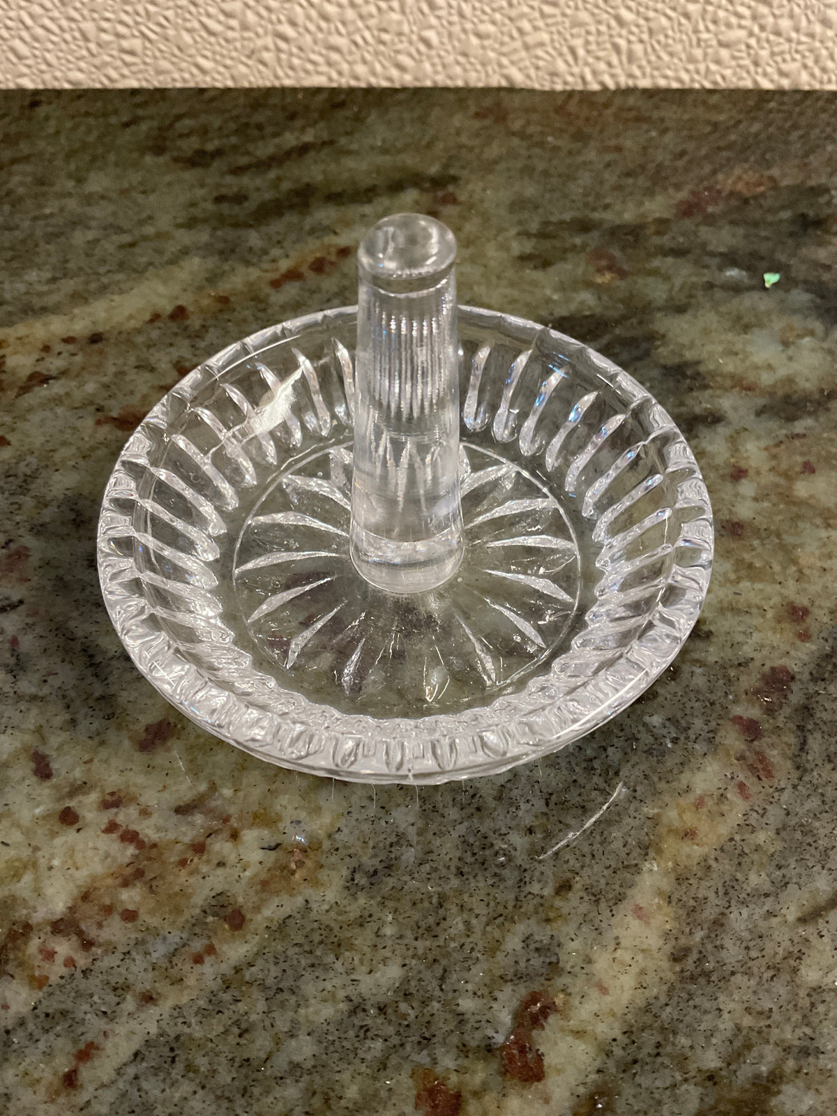 Vintage Clear Glass Ring Holder