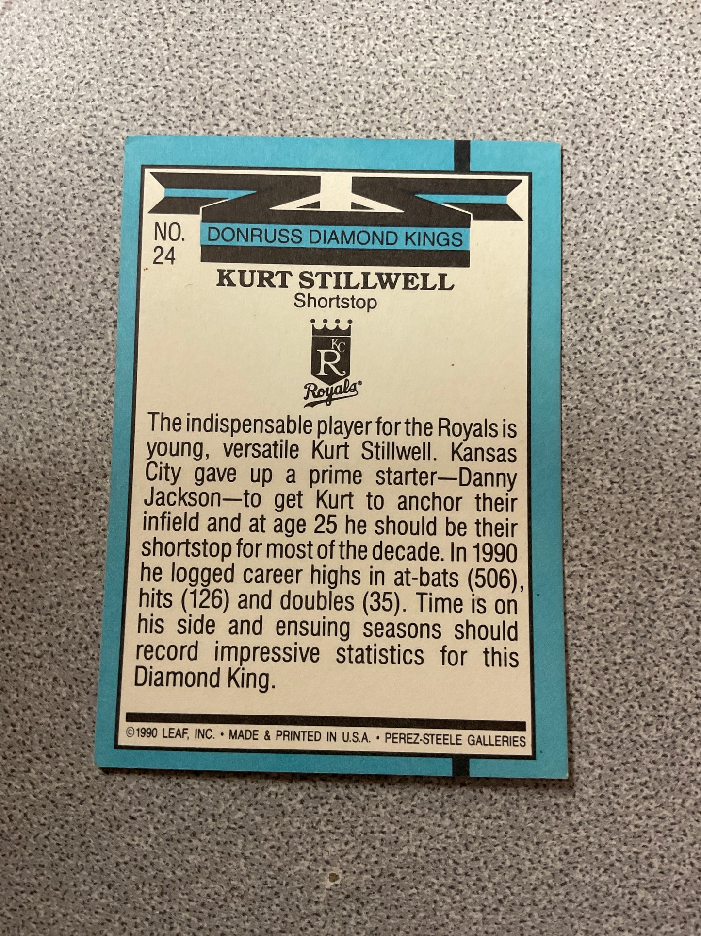 Baseball Card Kurt Stillwell