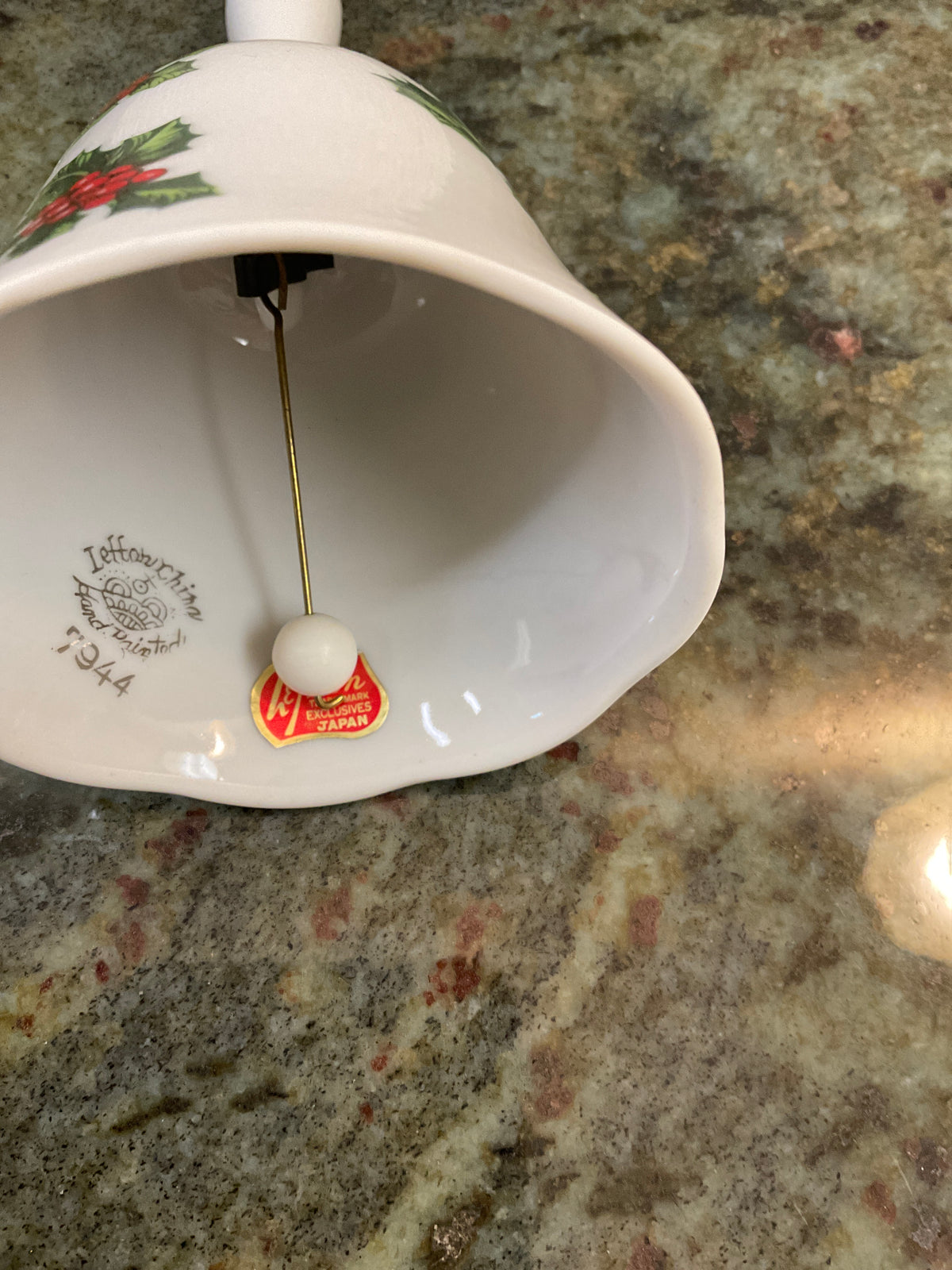 Vintage Porcelain Lefton  1950’s Holly Bell