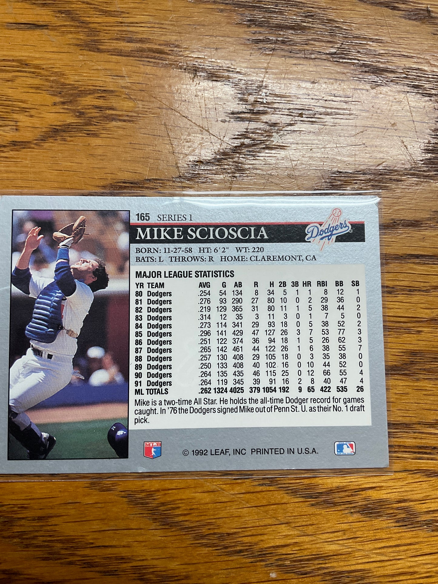 Baseball Card Mike Sciosciac