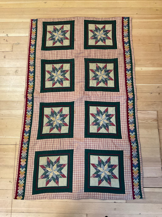 Multi-Color Quilted Throw
