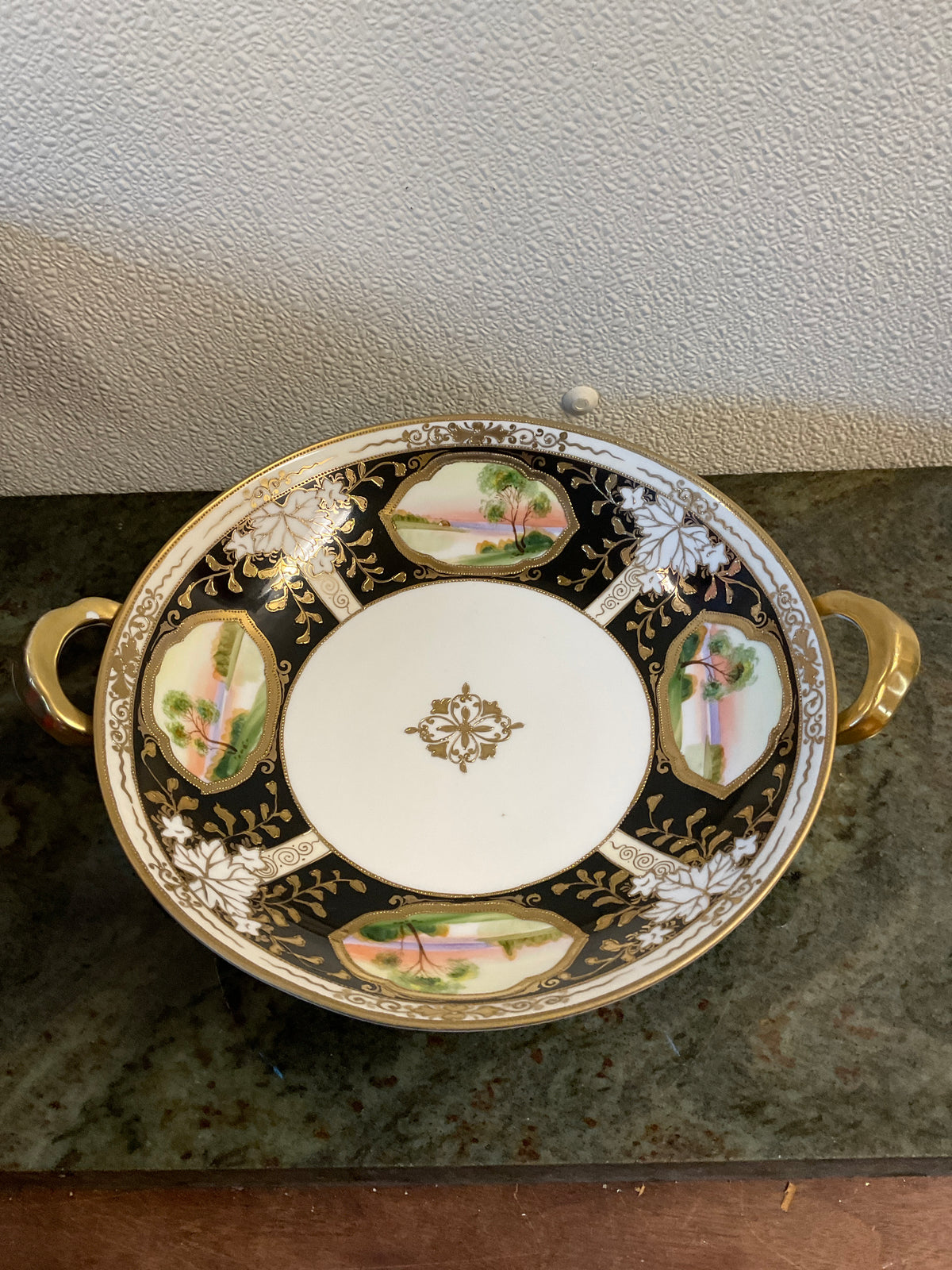Vintage Hand Painted Nippon Glass Bowl