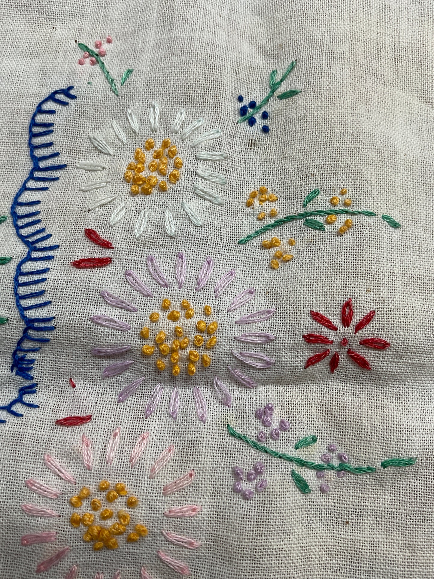 Vintage Hand Embroidery Doily
