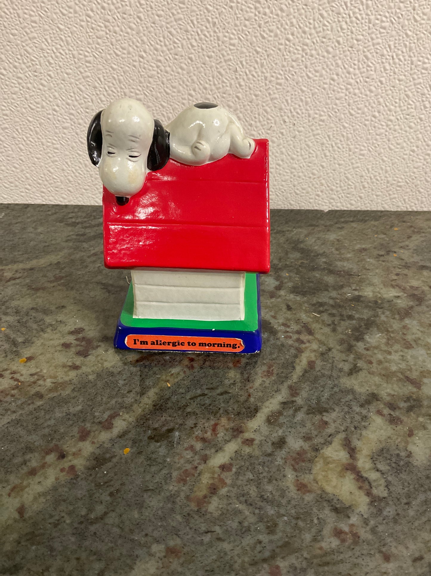 Vintage Snoopy “I’m Allergic to Mornings” Figurine