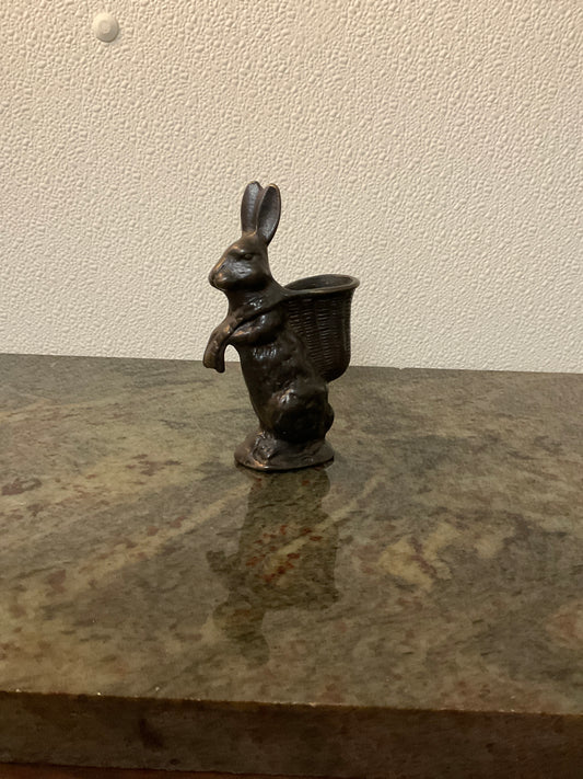 Brass Bunny Match Holder