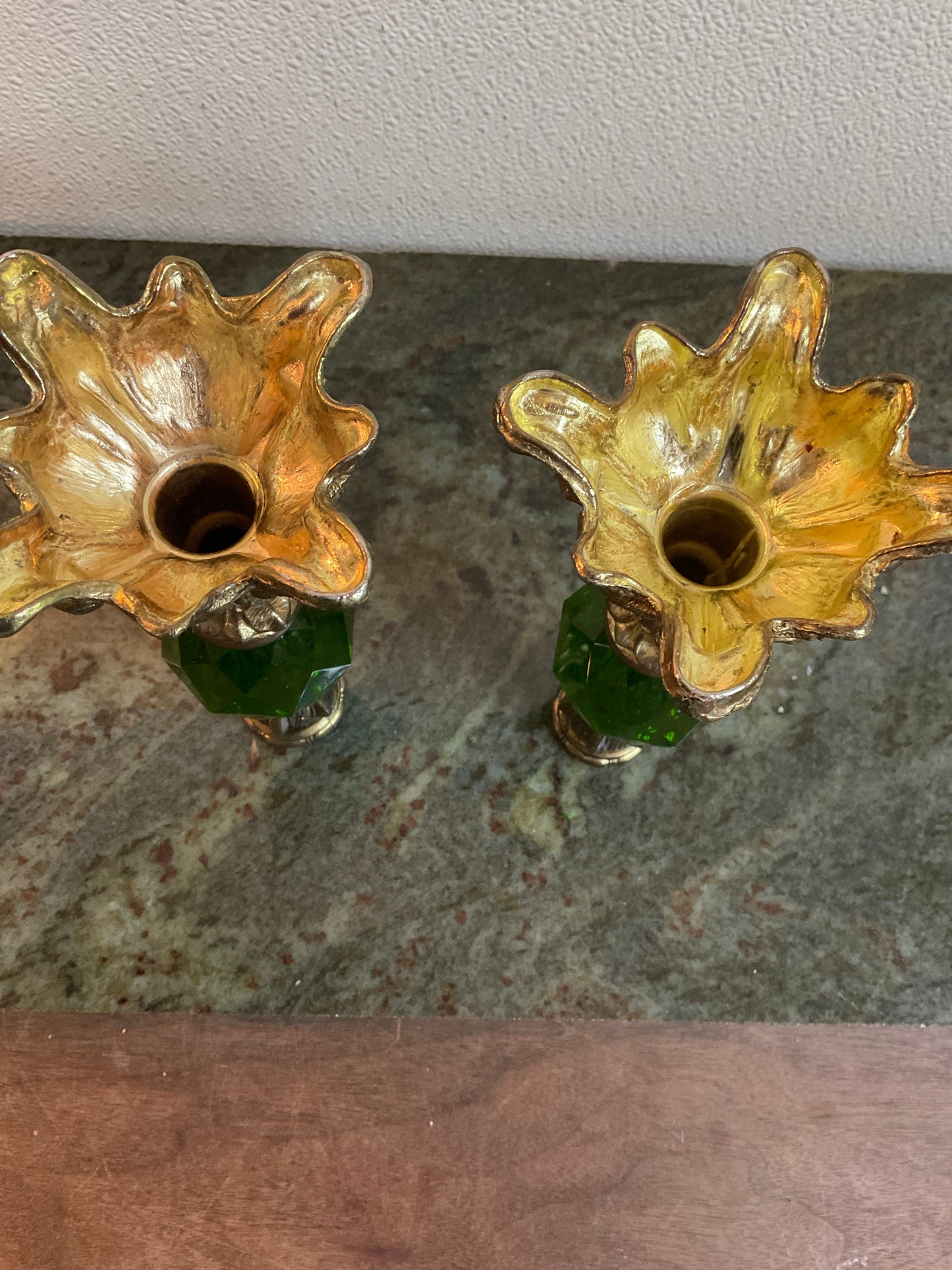 Vintage Pair if Hollywood Regency Style Candlestick  Holders