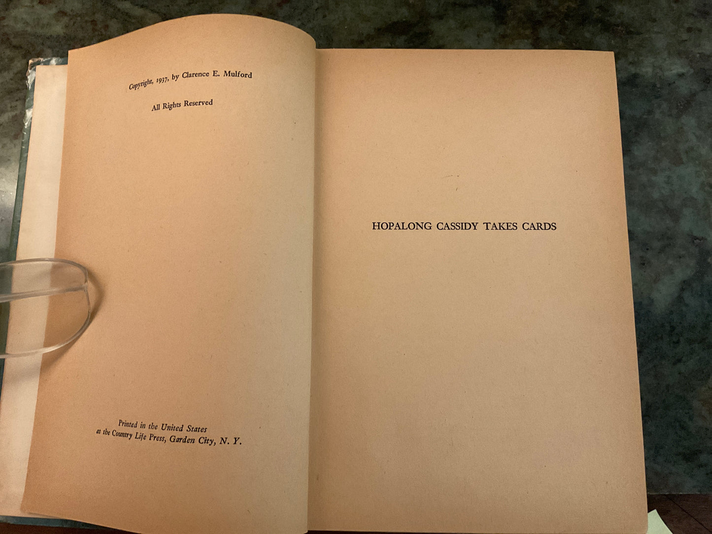 Hop along Cassidy Takes Cards book.