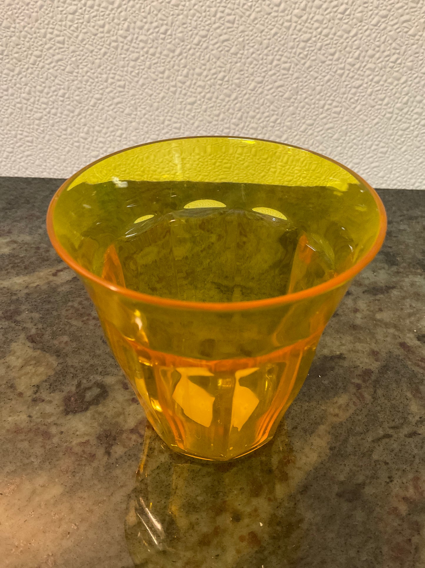 Yellow Plastic Drink Tumbler