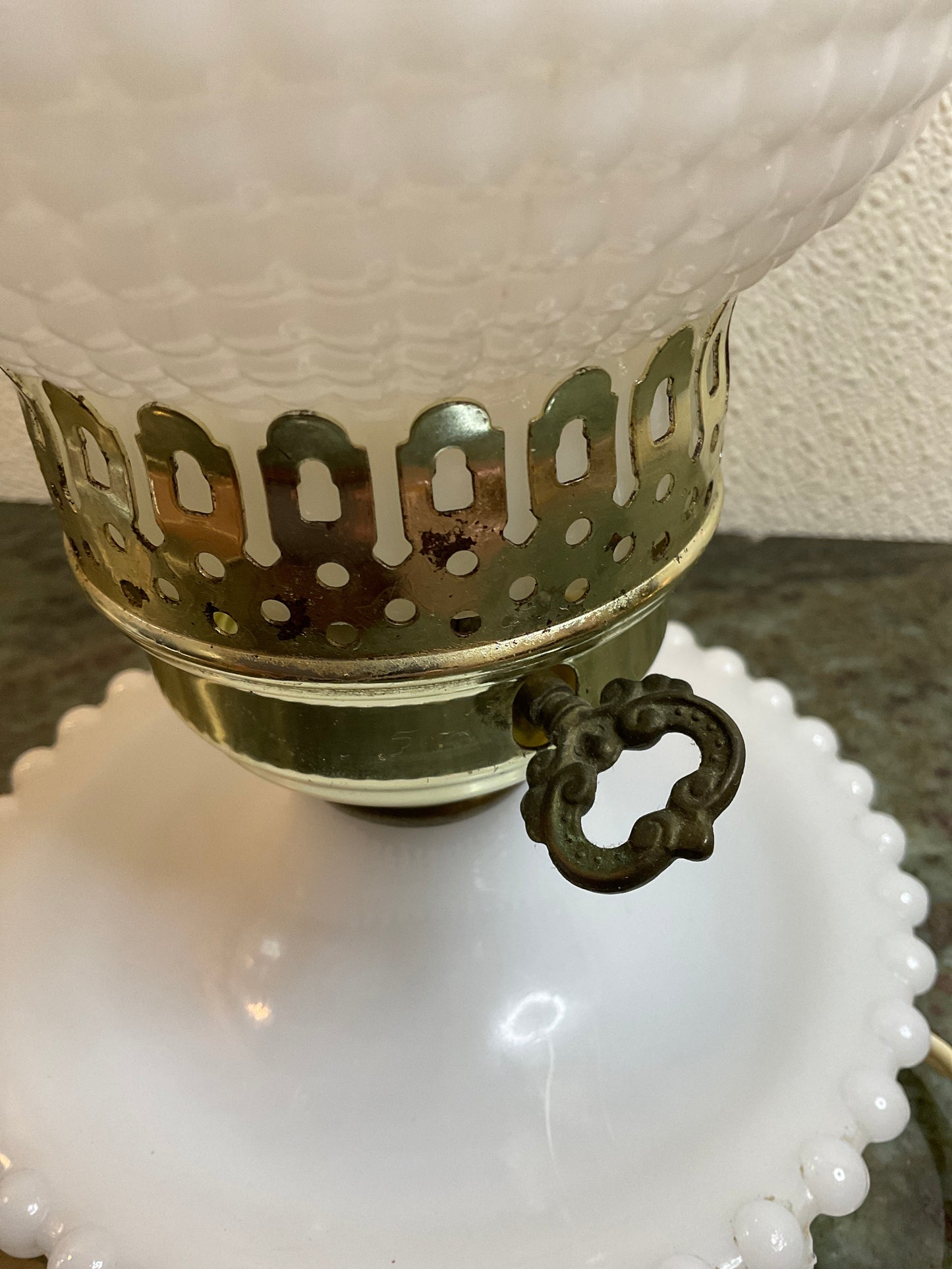 Vintage Electric Hobnail Lamp