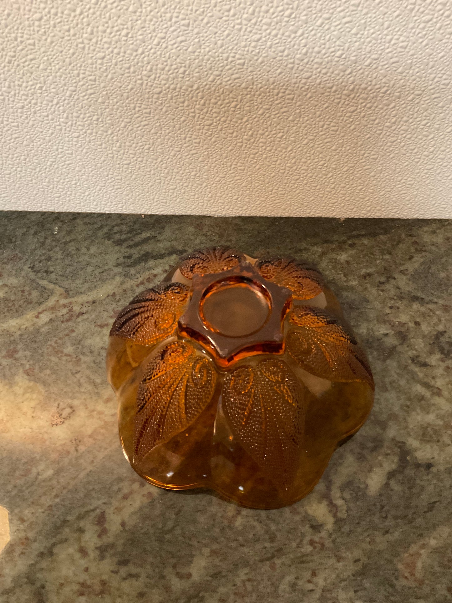 Vintage Anchor Hocking Amber Glass Bowl