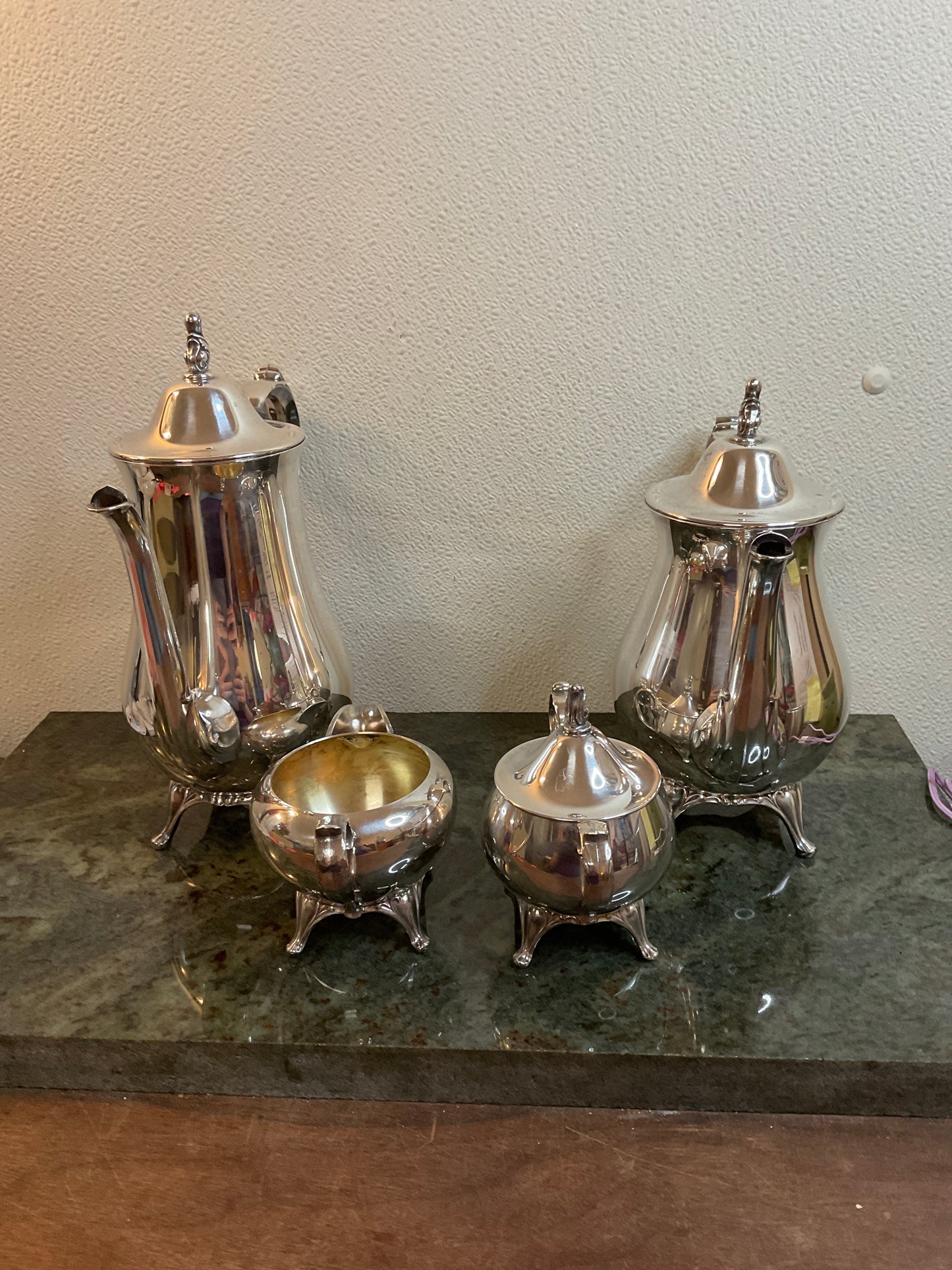 Vintage Silver 4 Piece Tea Set