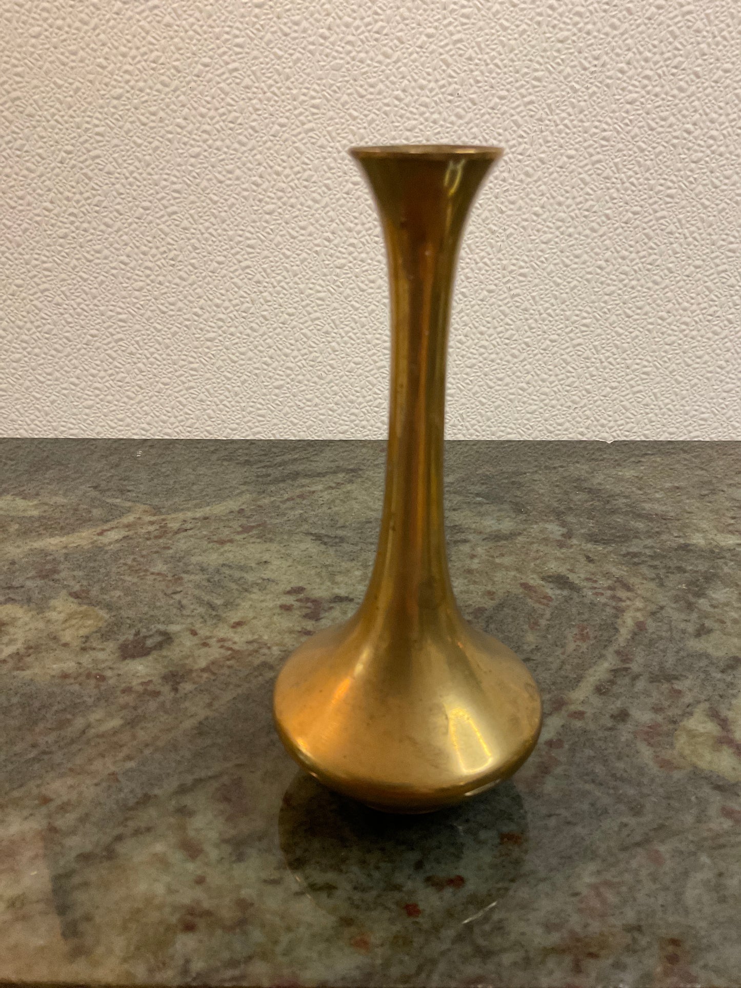 Vtg 6” Small Brass Vase
