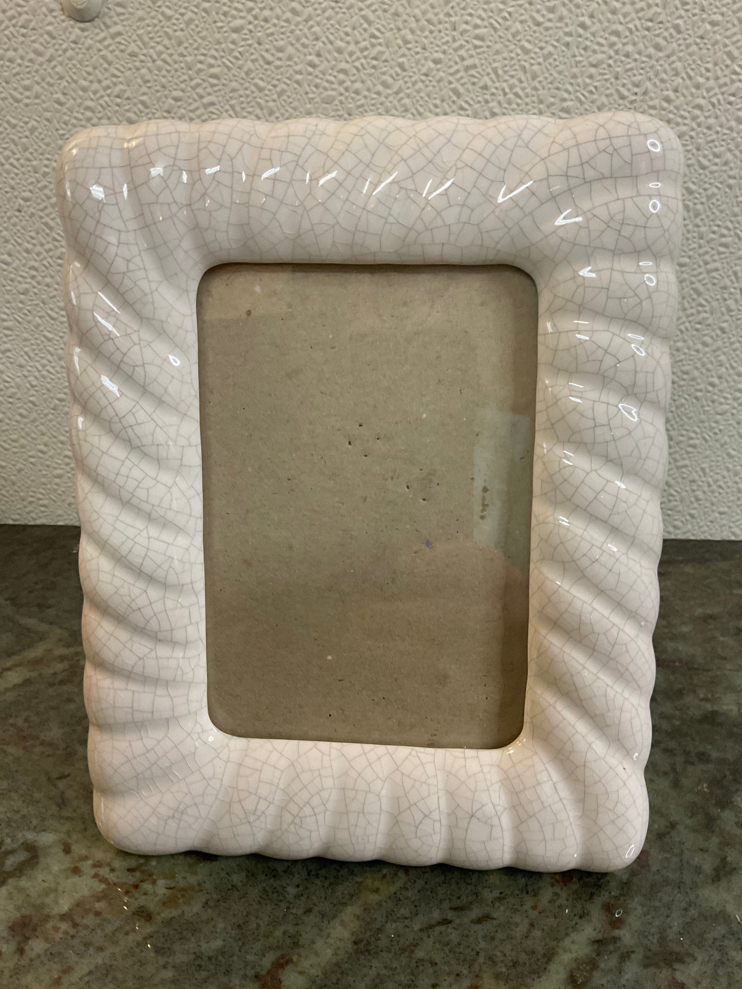 Hallmark 5x7 Ceramic Frame with Crackled Glaze