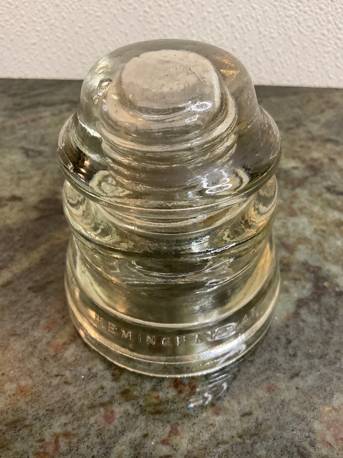 Vtg 1940 Hemingway 45 Glass Insulator