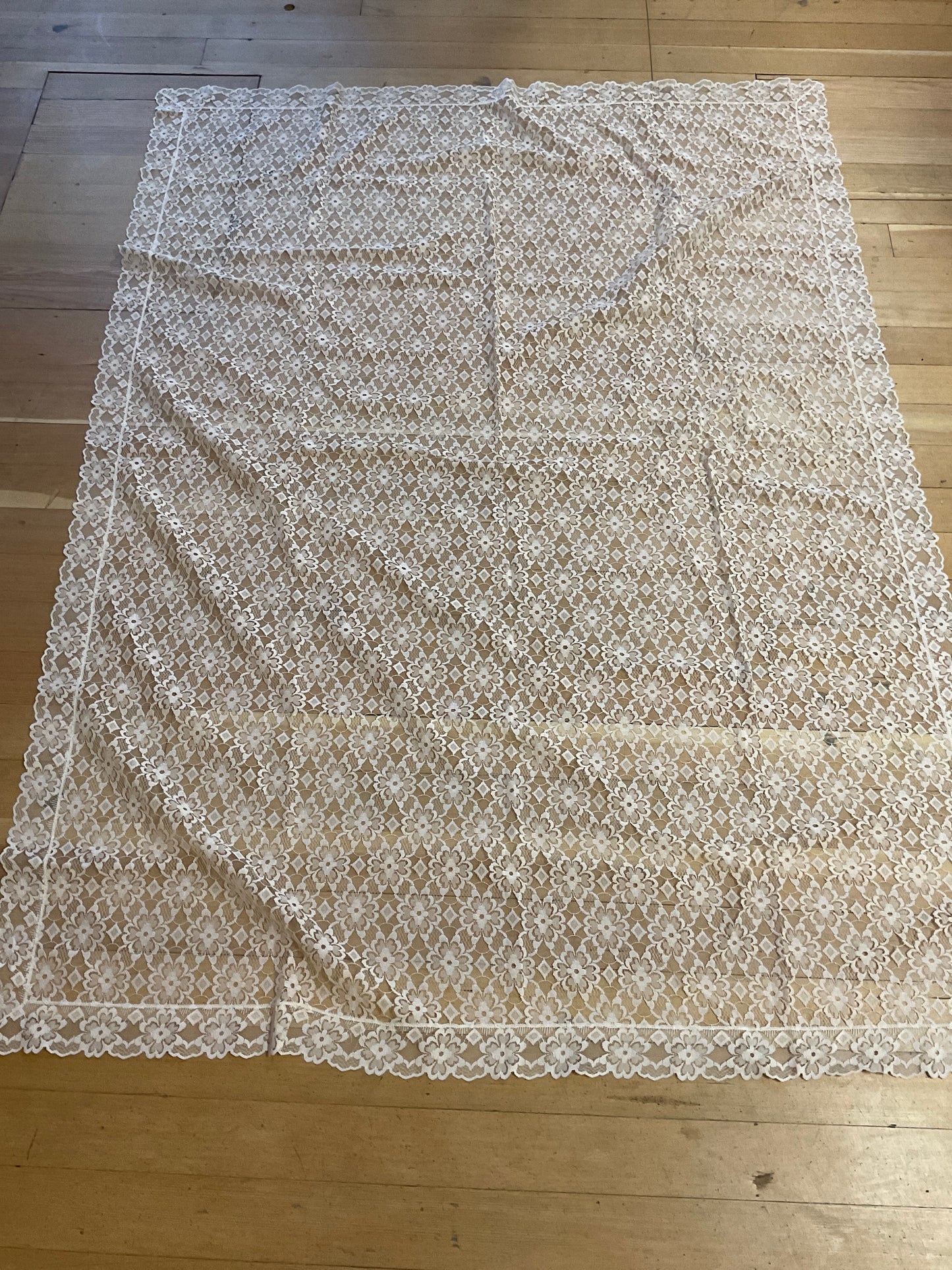 Ivory Rectangle Lace Tablecloth