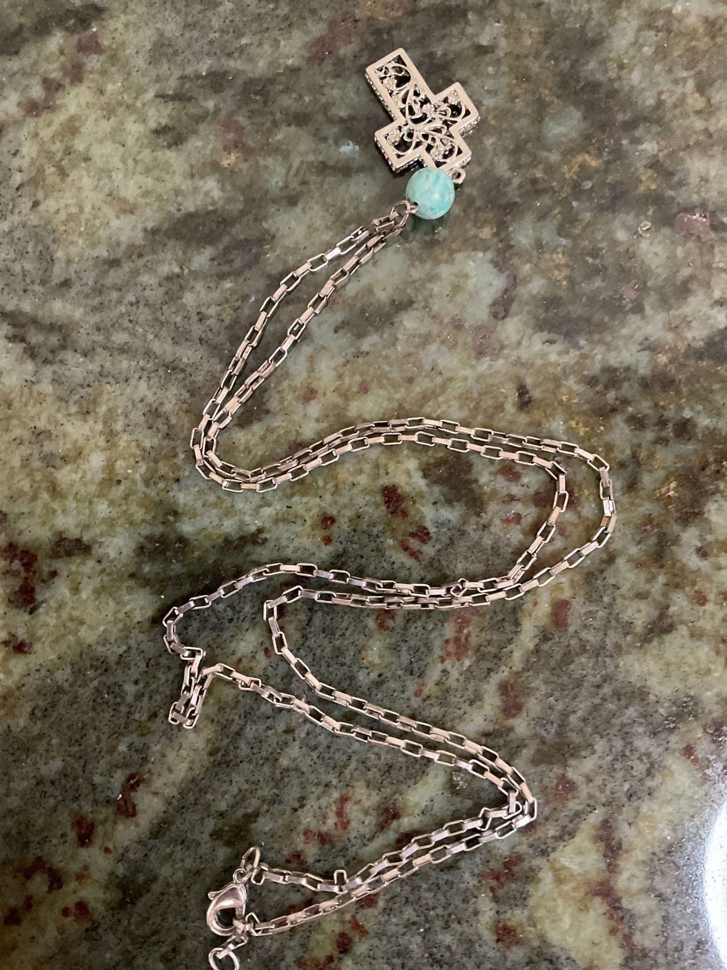 Sterling Silver Necklace With Cross Pendant