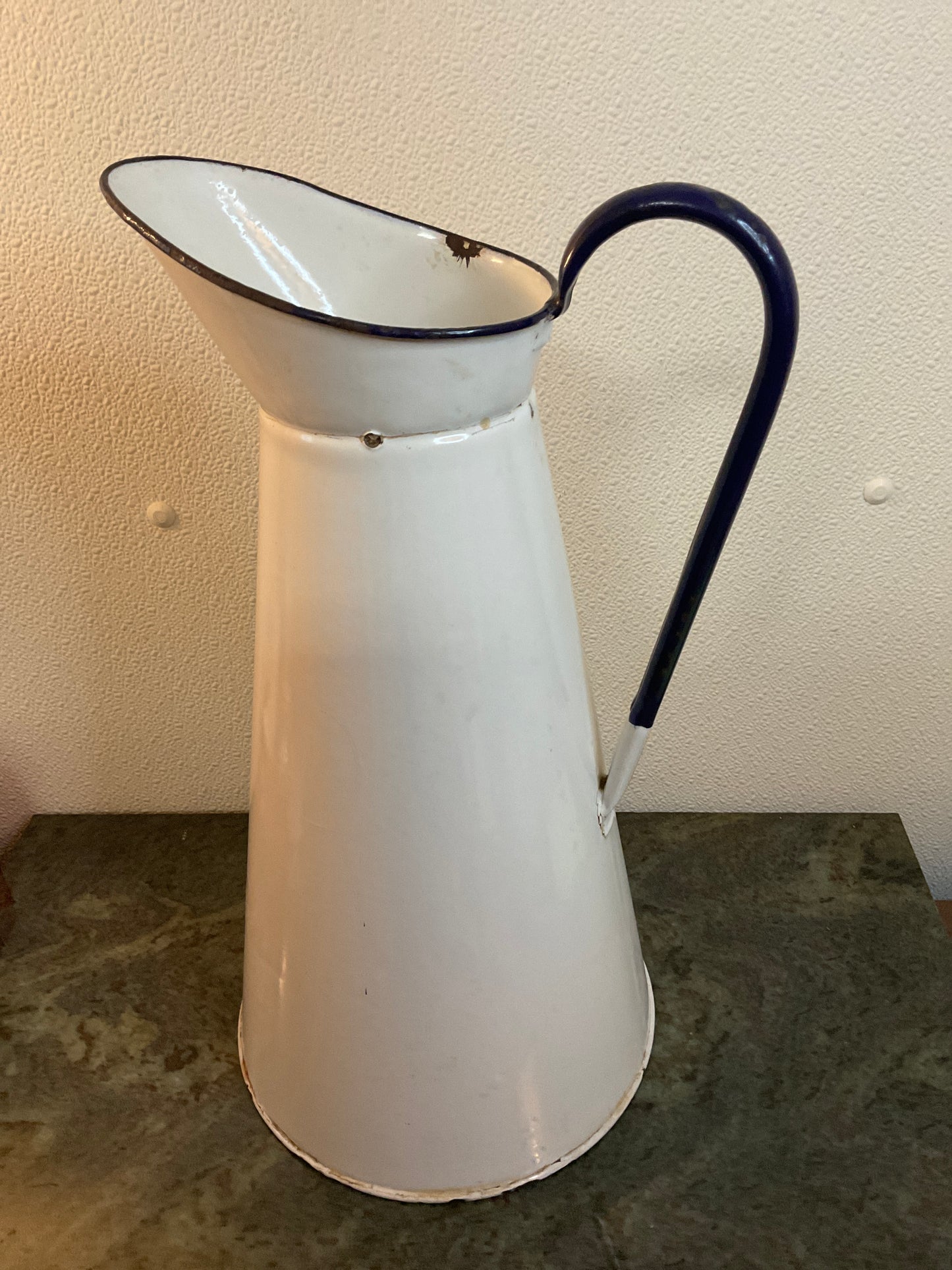 French Enamel Water Pitcher