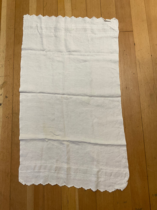 Vintage Linen Wide Table Runner