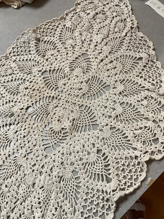 Vintage Hand Crocheted Dresser Runner