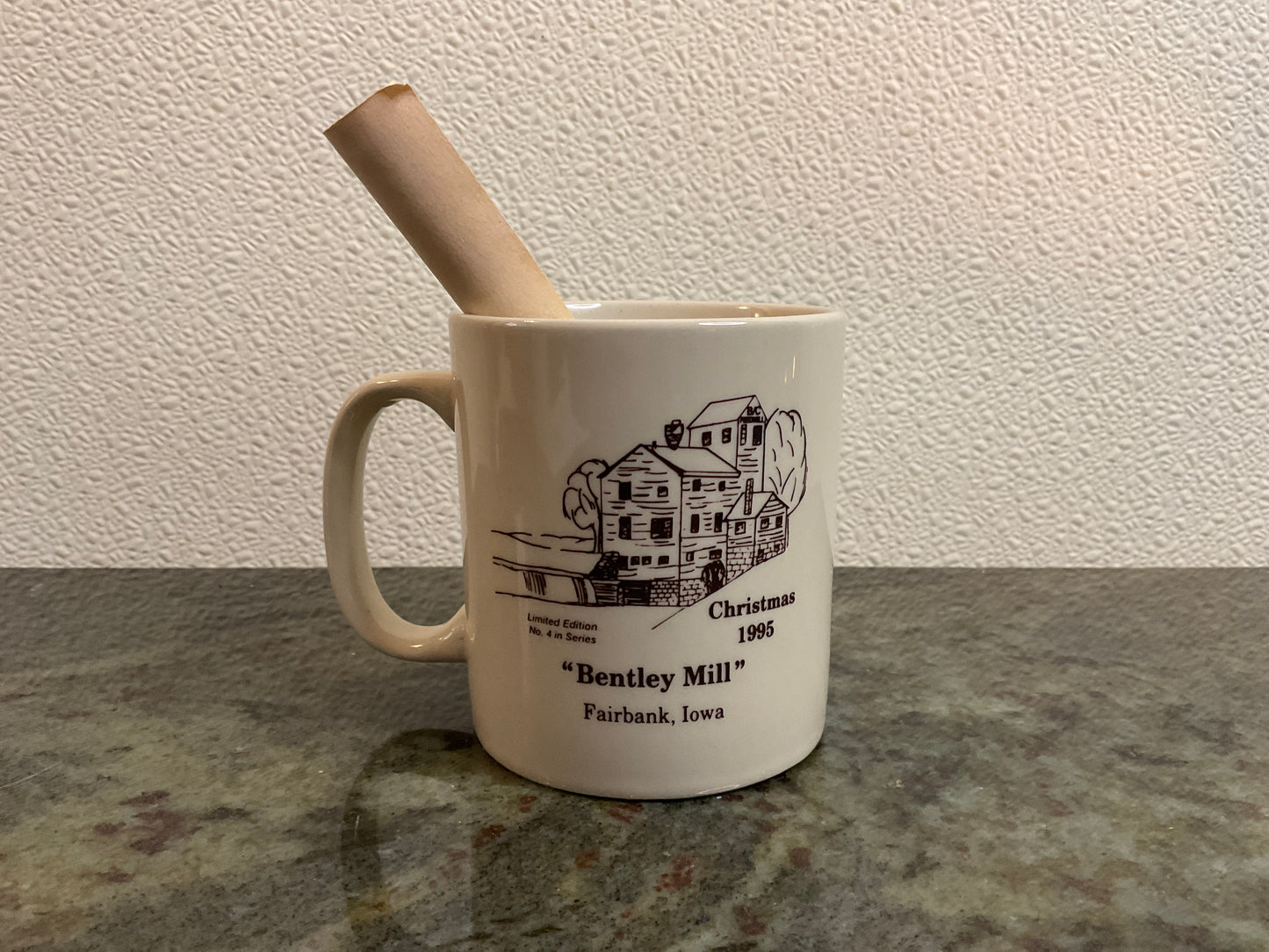 Bentley Mill Fairbanks IA Christmas 1995 Mug