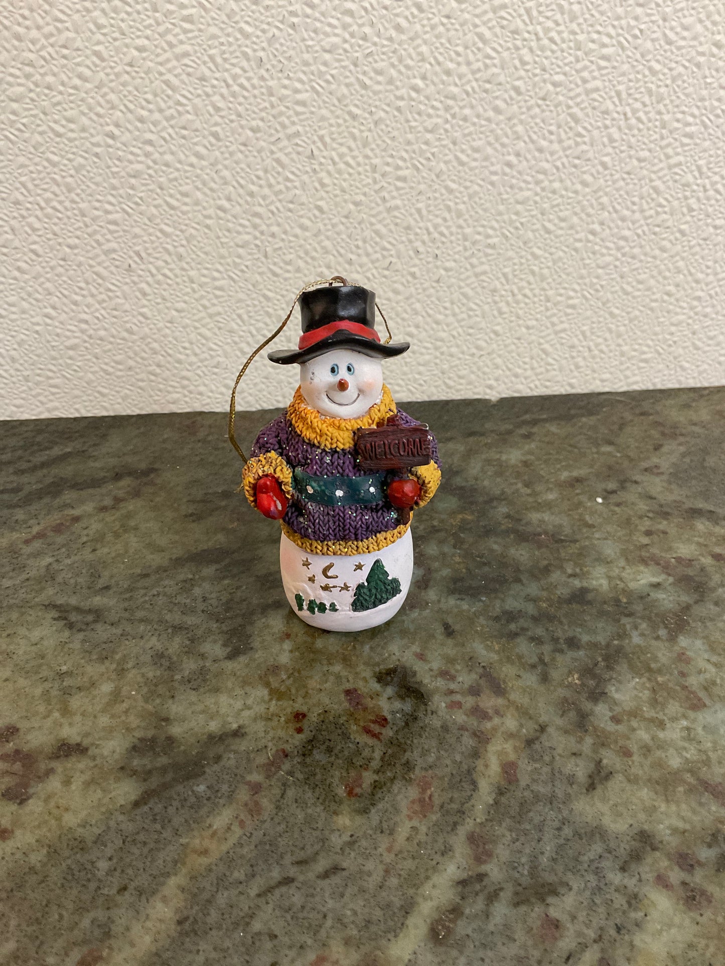 Hand Painted Snowman Ornament