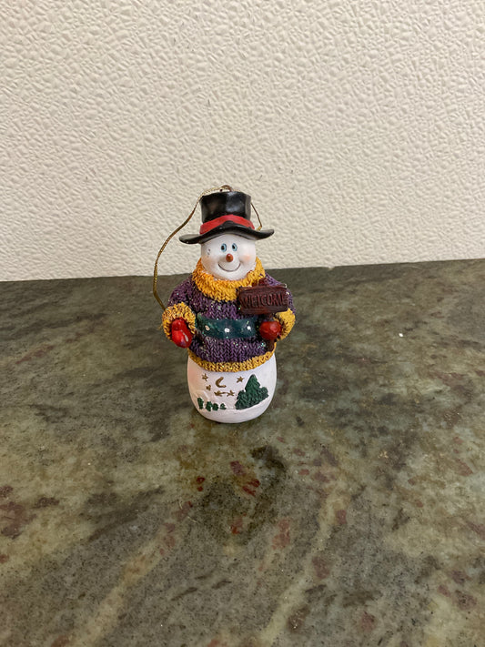 Hand Painted Snowman Ornament