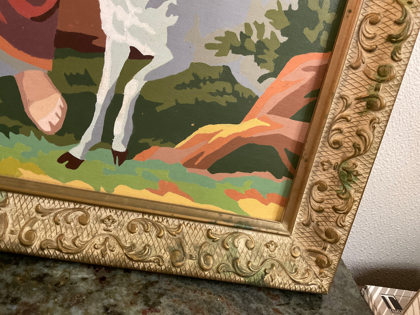 Vintage Paint By Number in Vintage Frame