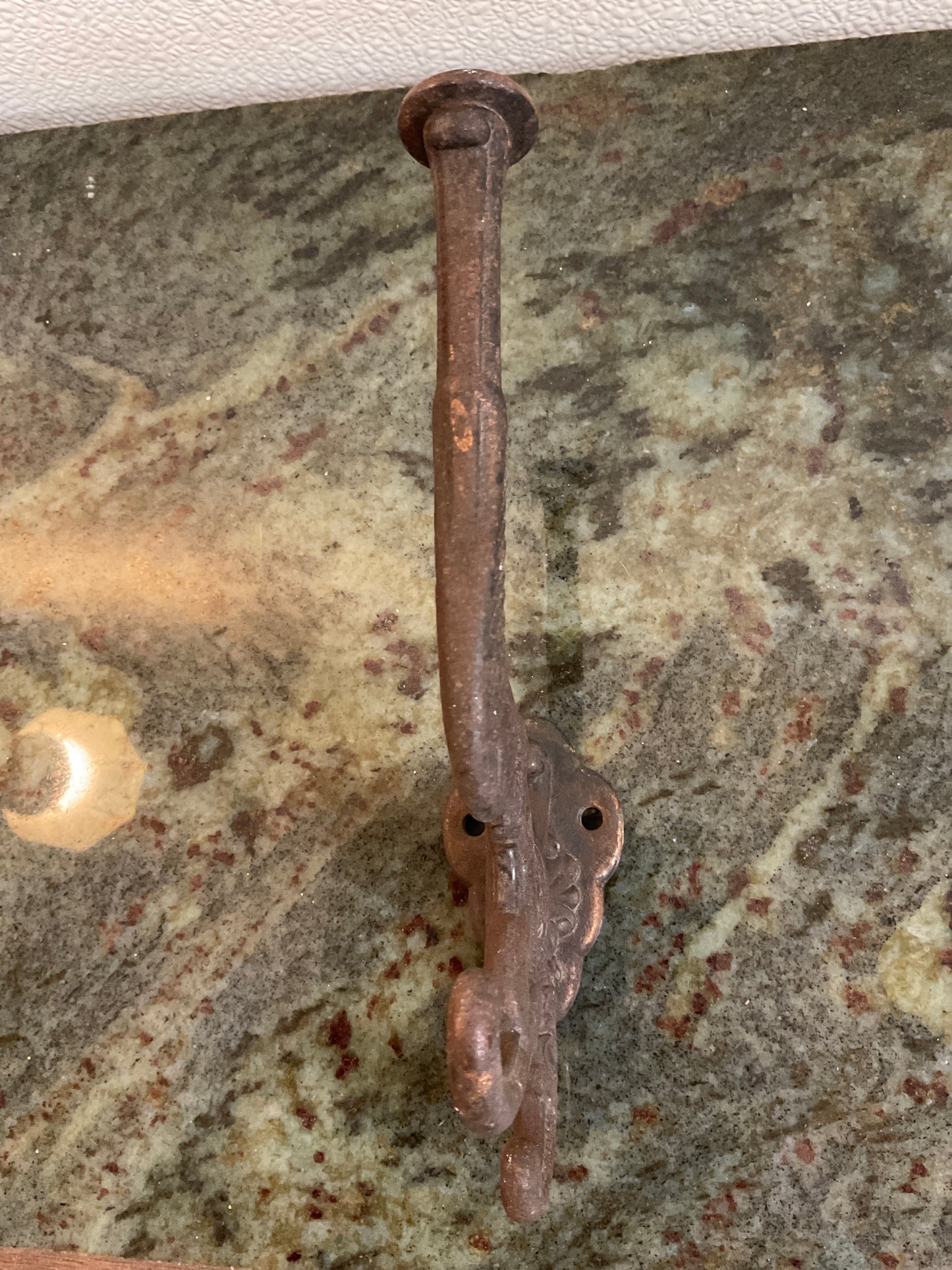 Vintage Cast Iron Ornate Triple Wall Hook