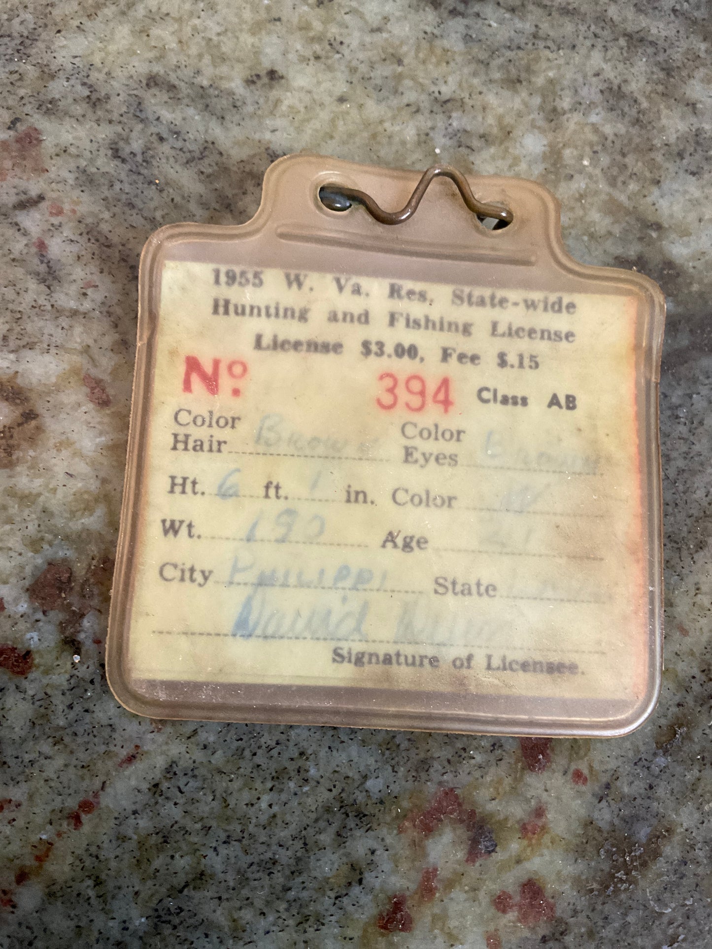 Vintage Hunting and Fishing License  Badge