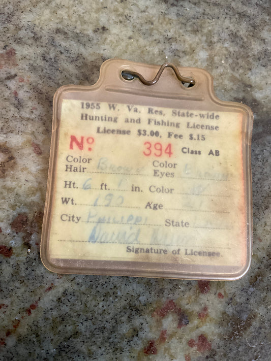 Vintage Hunting and Fishing License  Badge