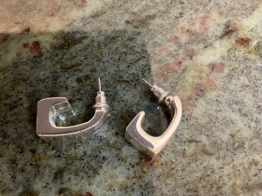Silver Toned Hoop Earrings