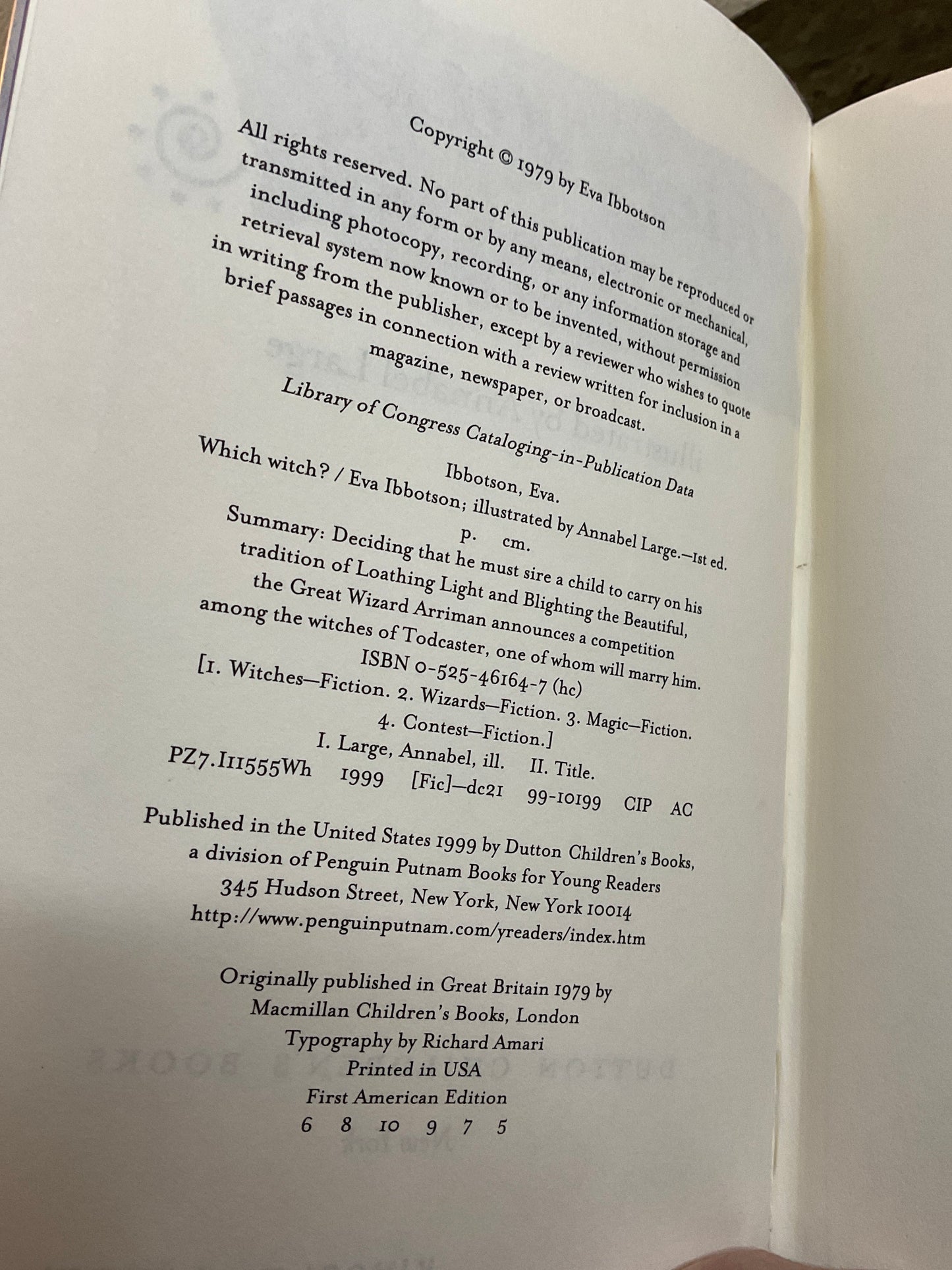 Book 1979 Which Witch? By Eva Ibbotson