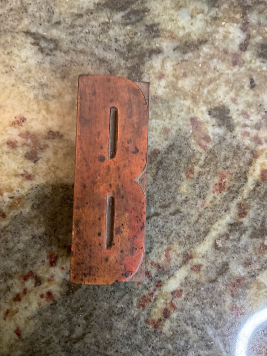 Printers Block “ Letter B”