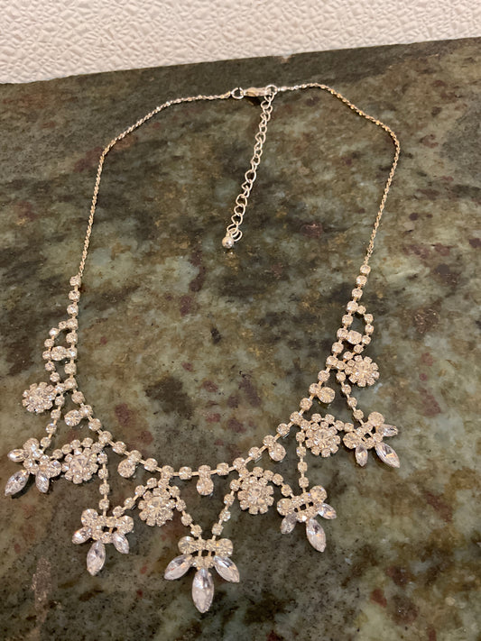 Silver and Rhinestone Necklace