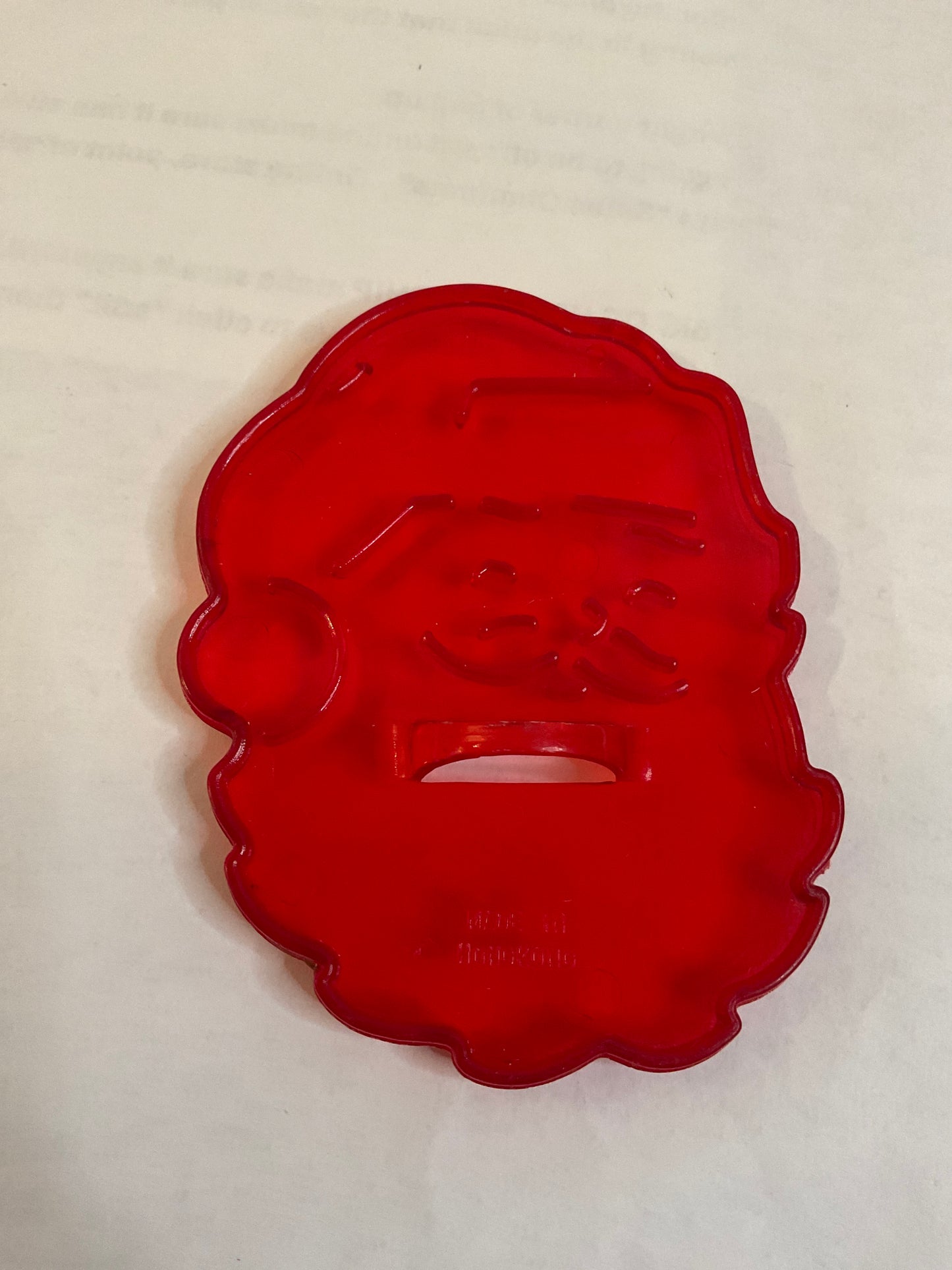 Plastic Santa Head Cookie Cutter